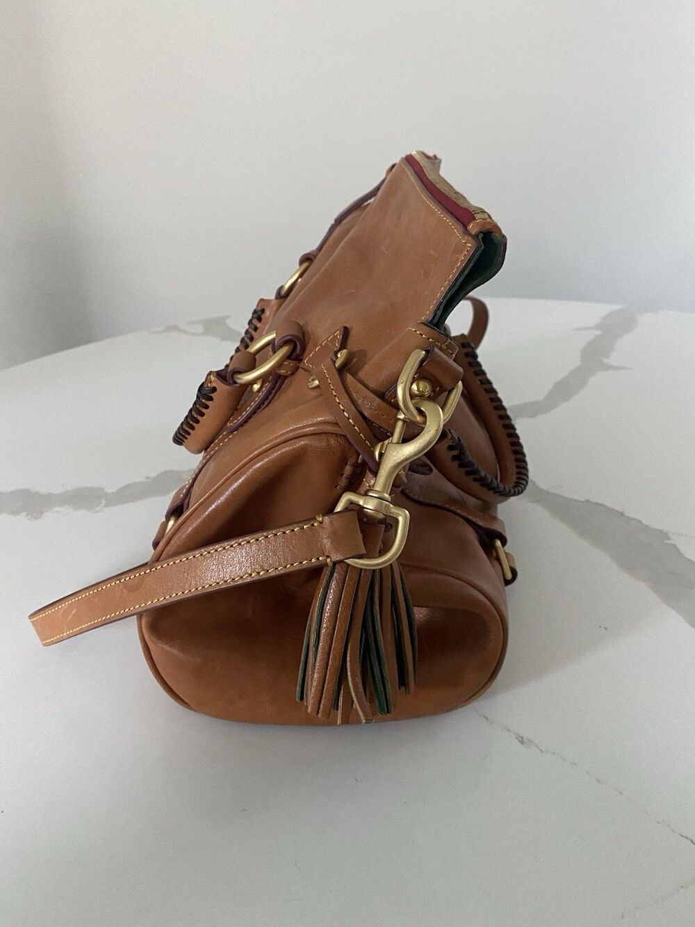 Dooney & Bourke Large Natural Florentine Satchel - Picture 3 of 9